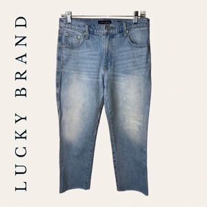 0683.‎ LUCKY BRAND “MID RISE CROP AUTHENTIC STRAIGHT” DENIM JEANS